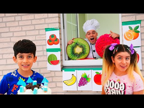 Frutas para niños con Jason y Alex | Cafe de los niños con frutas!