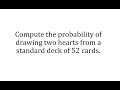 Probability Concepts and Card Games