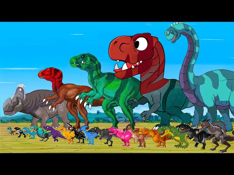 Jurassic World Adventures: Evolution Dinosaur’s Rescue Trex vs Triceratops vs Spinosaurus Survival!