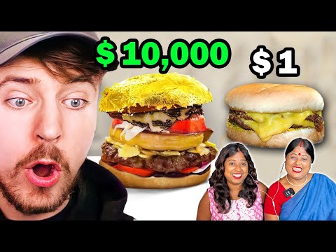 $1 Burger vs $10,000 Burger! MrBeast GUESS THE FOOD BY EMOJI | Food and Drink by Emoji Quiz @MrBeast