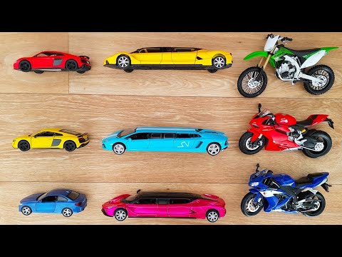 Diecast Metal Limousine Cars and Maisto Motorcycles Scale Model Collection