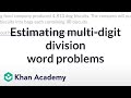 Estimating and Dividing in Word Problems