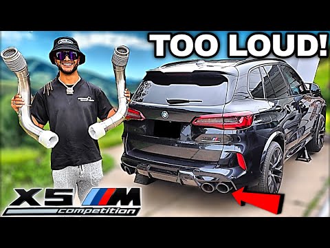 STRAIGHT PIPING + TUNING My New BMW X5M COMPETITION F95! [CRAZY LOUD EXHAUST]