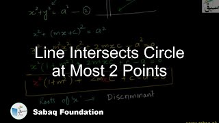 Line Intersects Circle at Most 2 Points