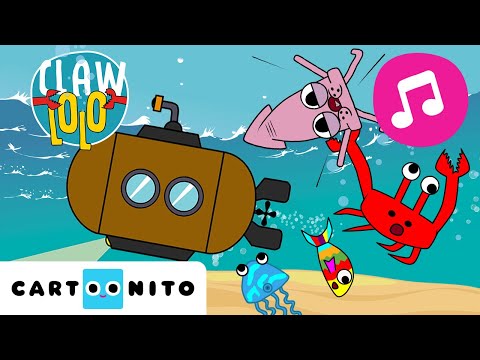 Petrecere în submarin 🎵 Dans distractiv cu animale de mare 🌊 | Clawlolo 🦀 | @CartoonitoRO