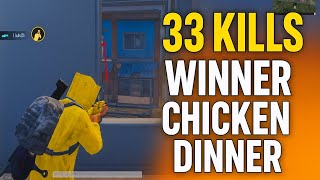 “33 Kills Erangel Chicken Dinner | BGMI 3.9 Update 🔥 | OP Gameplay”