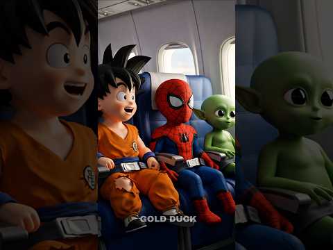 Plane crash🔥 who is best daddy? #shorts #spiderman #goku #alien