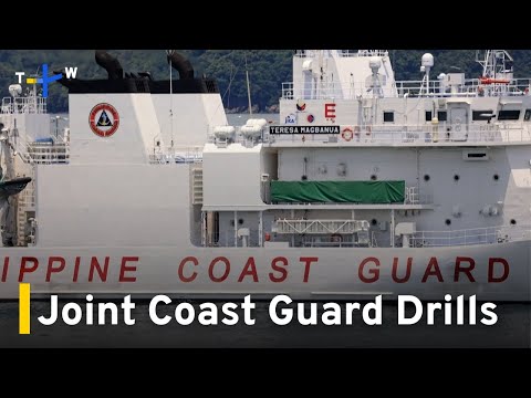 YouTube video thumbnail: Japan, U.S. and the Philippines Hold Joint Coast Guard Drills