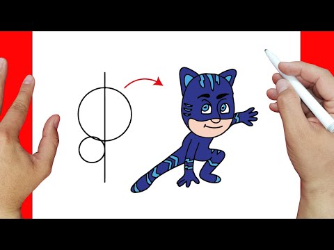 Truco para dibujar a Catboy de PJ Masks | Dibujos fáciles