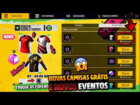 ATENÇÃO!! PEGUE AS NOVAS CAMISAS GRÁTIS, MELHOR EVENTO, CUBO MÁGICO EVENTO E ATUALIZAÇÃO - FREE FIRE