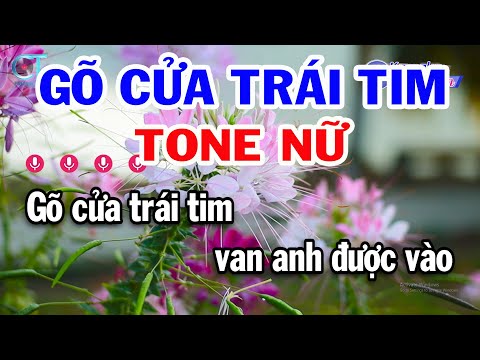 Karaoke Gõ Cửa Trái Tim Tone Nữ Am | Nhạc Sống Âm Thanh Chất Lượng Cao || Karaoke Đồng Sen