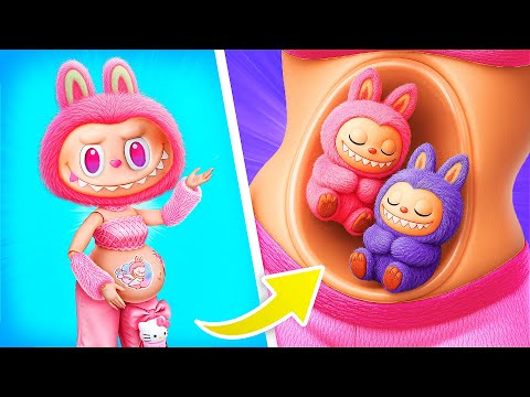 Boneka LABUBU Menjadi Ibu! Kerajinan Boneka & Kreasi Boneka LOL OMG