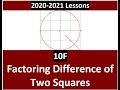 Factoring the Difference of Two Squares