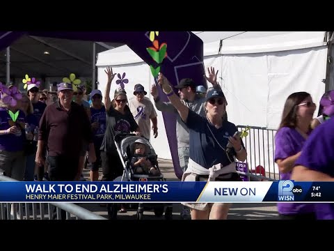 YouTube video thumbnail: Thousands Gather at Milwaukee's Walk to End Alzheimer's