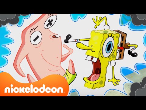 Bob Esponja | 60 Minutos de Clima EXTREMO en Fondo de Bikini 🌪️ | Nickelodeon en Español