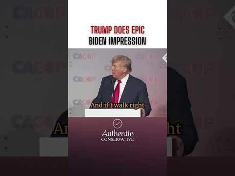 Trump does EPIC Biden Impression