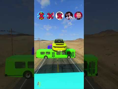 🚘CR7 vs Messi vs MrBeast vs Tom vs Scooby Doo Lucky 😎#beamngdrive #shorts #ronaldo #urcristiano