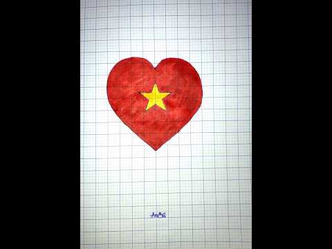 Vẽ trái tim Việt Nam ❤️🇻🇳