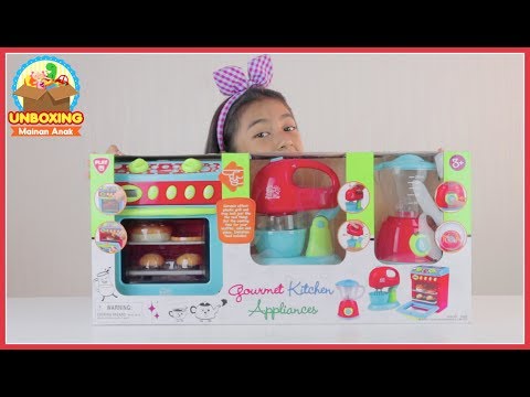 Unboxing Mainan Anak Masak-Masakan Gourmet Kitchen Appliances Bisa Mixer & Blender Beneran!!