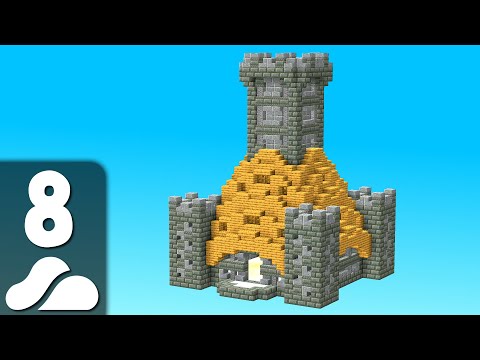 Mega Castle | Minecraft Skyblock Let's Play Episode 8 (Bedrock/Java Server IP)