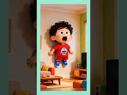 Tường bất ngờ “nuốt” anh trai — cô bé chạy đi cứu gây rùng mình! 😱 #cartoon