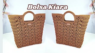 FAÇA UMA BOLSA DE CROCHÊ PERFEITA COM NOVO PADRÃO DE PONTOS/Bolsa Kiara