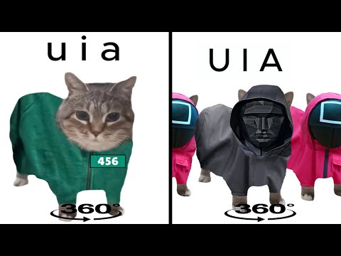 OIIAOIIA CAT vs Uia Cat | Mingle Game Song (Squid Game) 360°