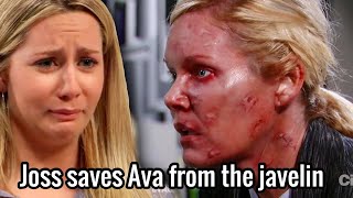 Esme hurls her javelin for revenge, Joss saves Ava from the purge ABC General Hospital