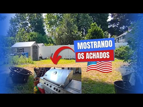 Mostrando meu Quintal nos Estados Unidos com meus Achados 🇺🇲♻️