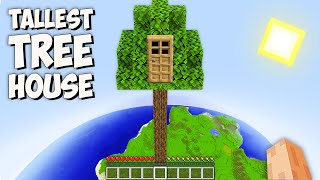 What is HIDDEN inside THE TALLEST TREE HOUSE in Minecraft? I found THE HIGHEST TREE BASE!