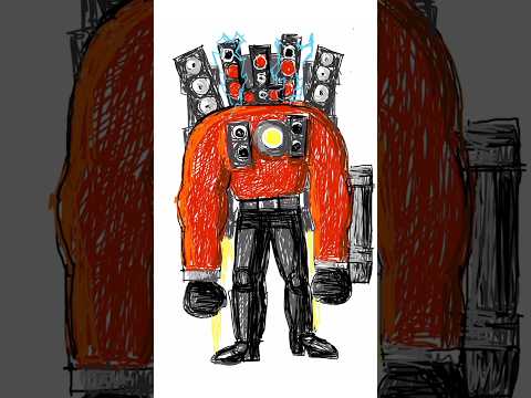 Titan speakerman (เวอร์ชั่นดุดัน) วาดง่ายๆบนโทรศัพท์#titanspeakerman #shorts