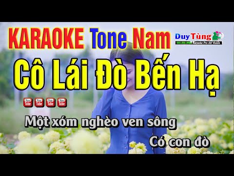 Karaoke || Cô Lái Đò Bến Hạ – Tone Nam || Nhạc Sống Duy Tùng