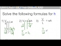 Dimensional Analysis and Literal Equations