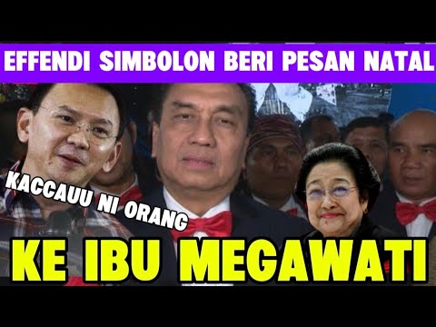 AHOK KETAWA? EFFENDI SIMBOLON BERI PESAN NATAL KE MEGAWATI, DI RUJAK ORANG KRISTEN