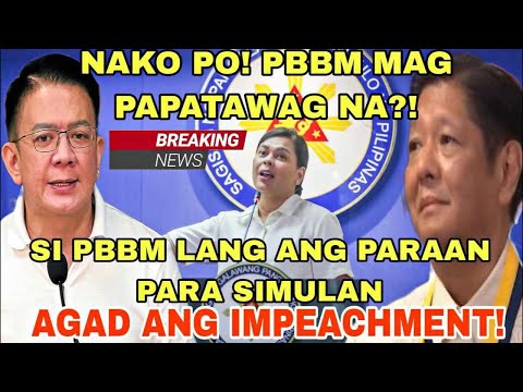 SI PBBM LANG ANG PARAAN PARA MA IMPEACHMENT TRIAL AGAD SI VP SARA DUTERTE!