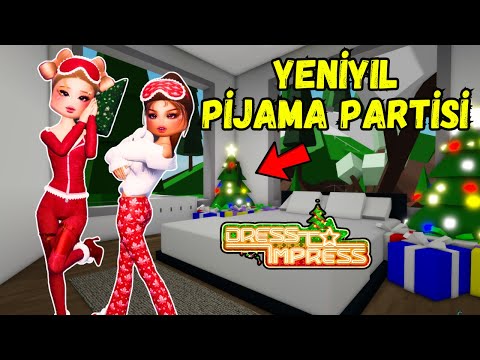 YENİYIL PİJAMA PARTİSİ  - YENİYIL KOMBİNLERİ😊AYŞEM ECE ARI💥ARIGİLLER🐝ROBLOX DRESS TO IMPRESS