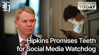 YouTube video thumbnail:  'Not Above the law': Hipkins Promises Teeth for Social Media Watchdog