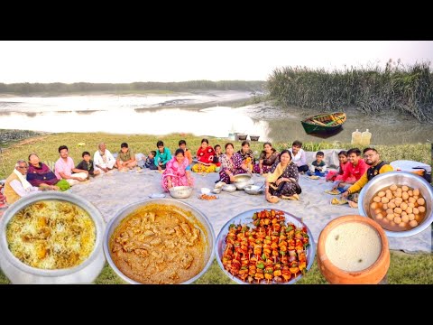 river side family picnic|| চিকেন বিরিয়ানি, চিকেন চাপ, চিকেন কাবাব, দই, মিষ্টি || biriyani