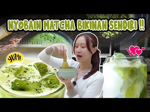 COBAIN BIKIN MATCHA SENDIRI DI RUMAH !! BUBUK MATCHA DARI JEPANG !!