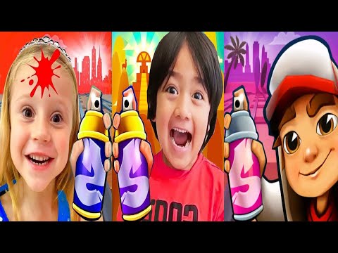 Subway Surfers Aloha Hawaii Kaleo vs Tag with Ryan Hawaii Ryan vs Like Nastya Run Gameplay HD