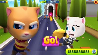 [New] Talking Tom Gold Run Gameplay - Boss Ginger & Angela Raccoon In The Strange World