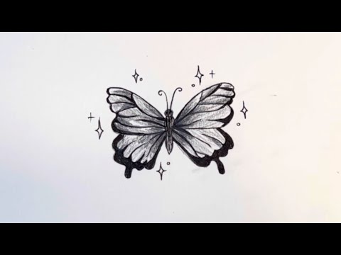 تعلم رسم فراشة ب اسهل طريقة | how to draw a butterfly