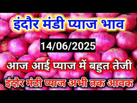 प्याज में तेजी इंदौर मंडी 14 जून 2025, Indore mandi pyaj bhav, aj ka pyaj bhav onion rate today