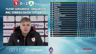 Samsunspor Maç sonu Basın Toplantısı