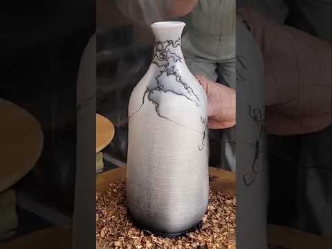 Horsehair Pottery Art #shorts