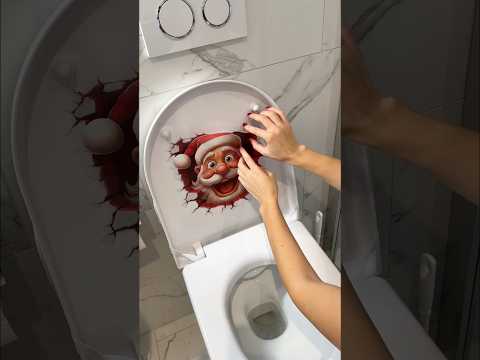 Decorate bathroom with me #shorts #asmr #christmas #bathroom #explore
