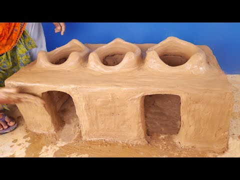 How to make mud clay oven for outdoor cooking | 3 in 1