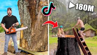 I Tested Building Viral Log Hot Tub