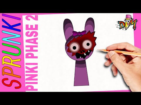 Como Dibujar a PINKI FASE 2 de SPRUNKI INCREDIBOX | paso a paso | how to draw pinki phase 2