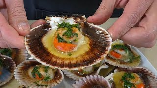 Zamburiñas a la Plancha con Aliño de Ajo y Perejil